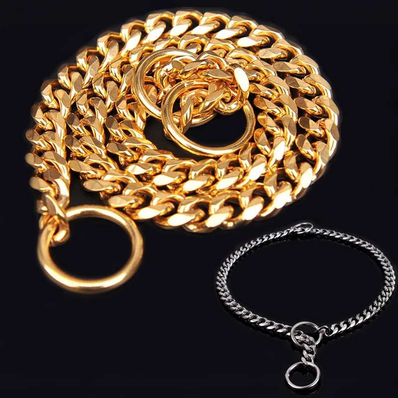 Сверхпрочный ошейник для собак из нержавеющей стали дрессировочный больших