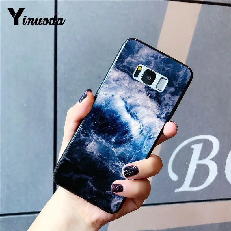 Yinuoda синий морской Чехол черный мягкий чехол для телефона samsung Galaxy S9 plus S7 edge S6 edge plus S10 S8 plus чехол