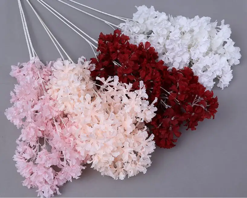 Koop Imitatie Sneeuw Kersenbloesem Lila Wenxin Orchidee Geurige Orchidee Cross Bloem Bruiloft Hall Bloem Winkelcentrum Mooie Cherr