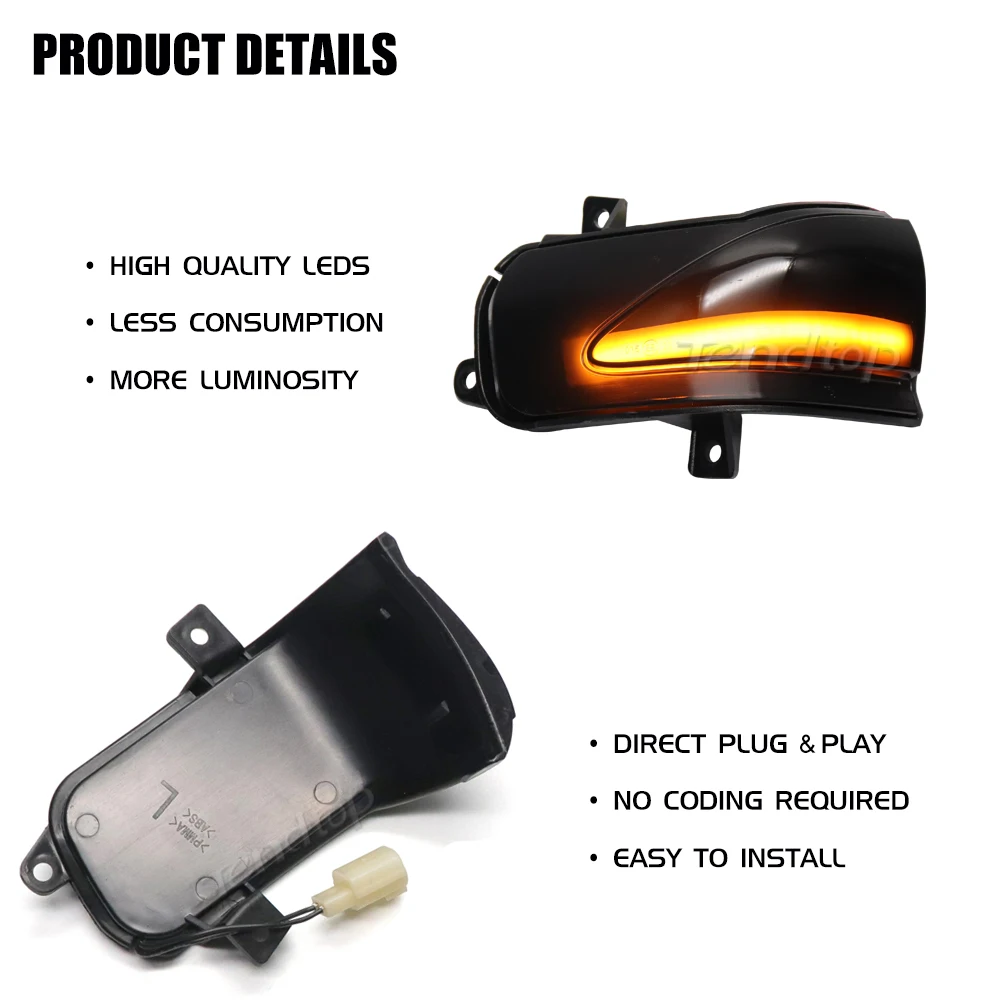 Спиральный динамический светодиодный индикатор боковой повторитель указатель