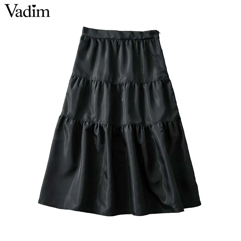 Женское элегантное платье vadim taffeta midi юбка с боковой молнией трапециевидная