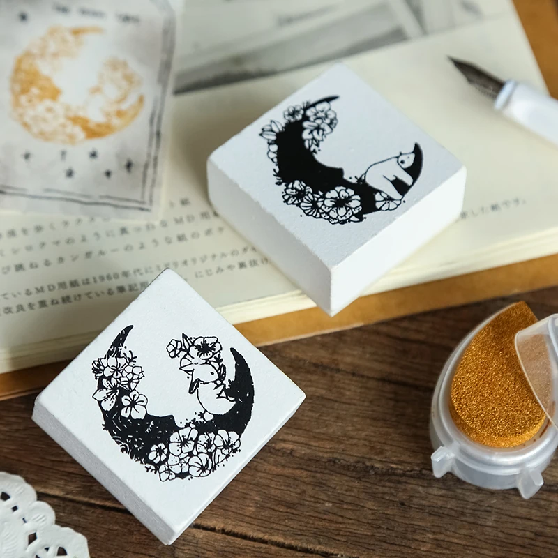 1 шт. серия необычных единорогов diy деревянный штамп винтажный резиновый Поделки