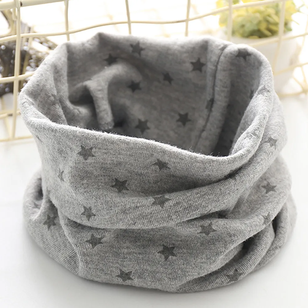 Осенне-зимний хлопковый шарф с круглым вырезом для мальчиков и девочек милый