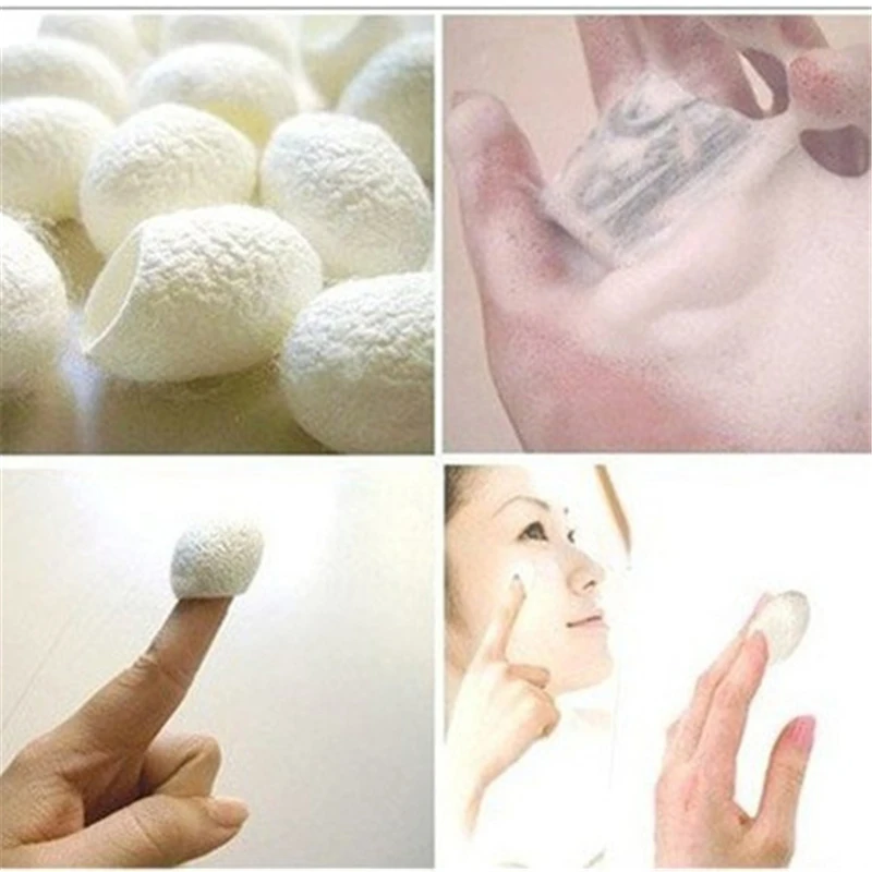 90 шт. коконы из натурального шелкопряда для ухода за лицом отшелушивающее