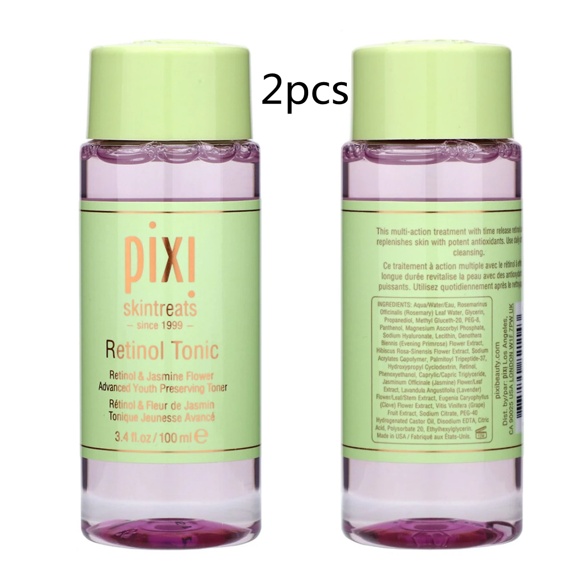 

Pixi Toner Retinol Tonic Rose Lotion Moisturizing Anti wrinkle Firming Soothing Brightening Fine Lines Toner Facial Skin Care 2P