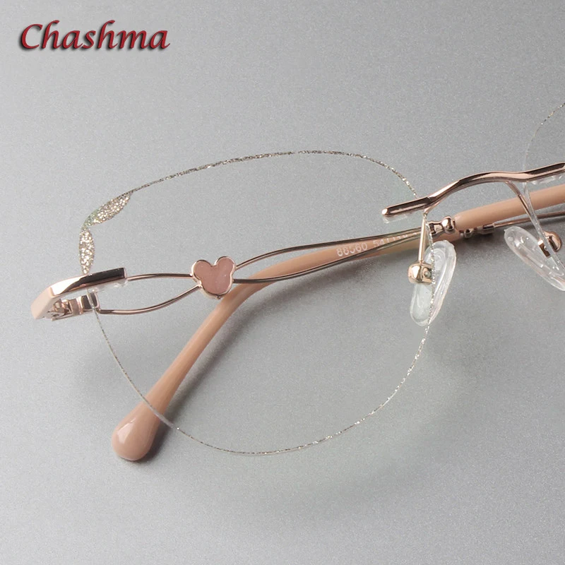 Chashma очки по рецепту прозрачные хрустальные титановые оправа женские
