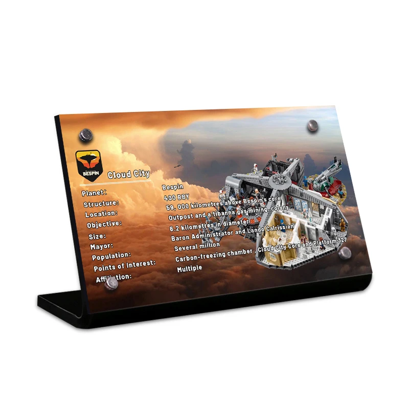 

Creative Acrylic Display Stand Brand for 75222 Betrayal at City Cloud Building Blocks Decor Bricks Collection Gift children Toys