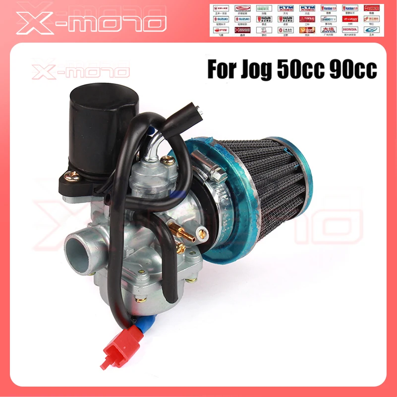 Карбюратор 19 мм с воздушным фильтром для 2 тактного Piaggio Zip Yamaha Jog 50 50cc Scooter 70cc 90cc Mini