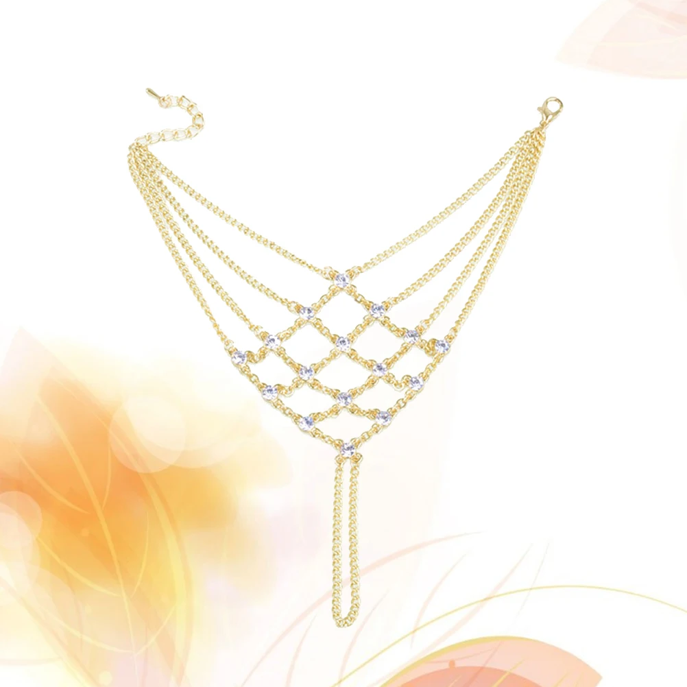 1 шт Золотая ручная цепь Прочный Повседневный Элегантный Шикарный сплав горный