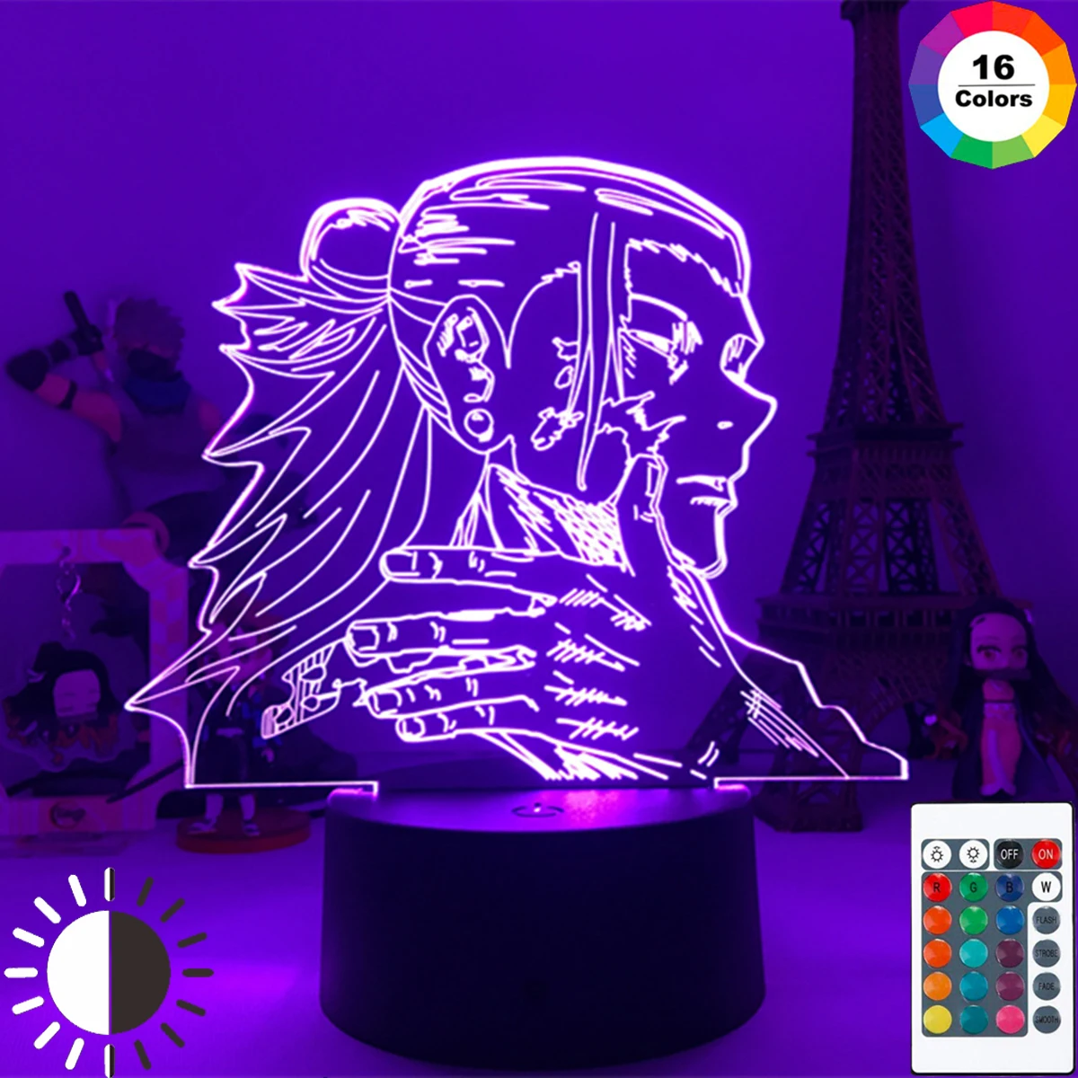 Ночсветильник в стиле аниме светодиодная лампа виде Сатору годзё джутсу кайсен