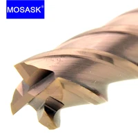 mosask 4 flutes hrc50 12mm 10mm 6mm 4mm cnc milling cutters tools for steel solid carbide end mills