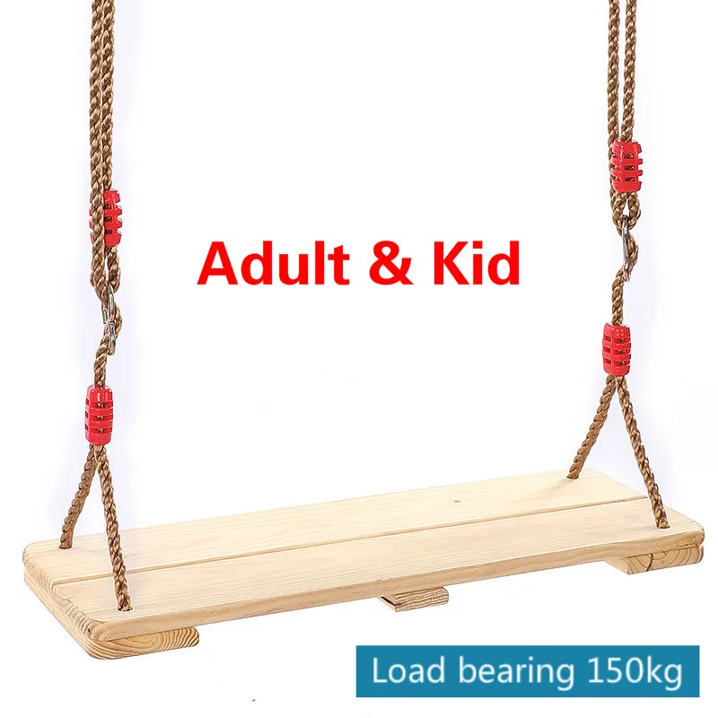 

Indoor Outdoor Swing Wooden Rainproof Rope Adjustable Swing Seat Relax Toys Amusement Equipment Furniture For Children Kid Adult