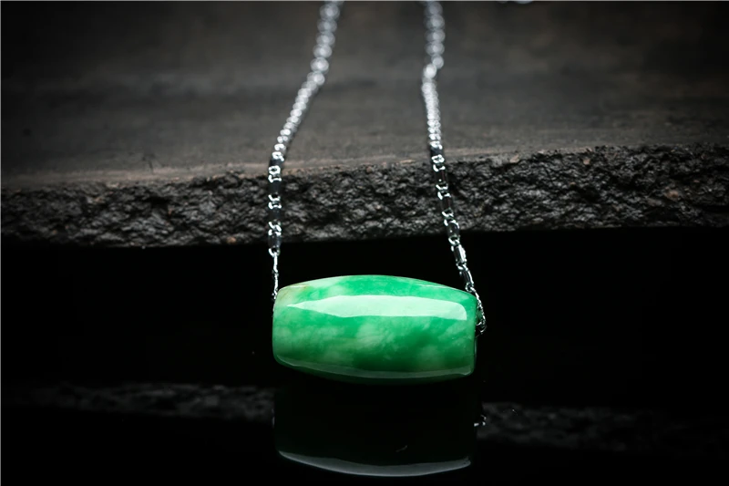 Charming jadeite Myanmar jades pendant natural fashion oil necklace lucky safety Charm | Украшения и аксессуары