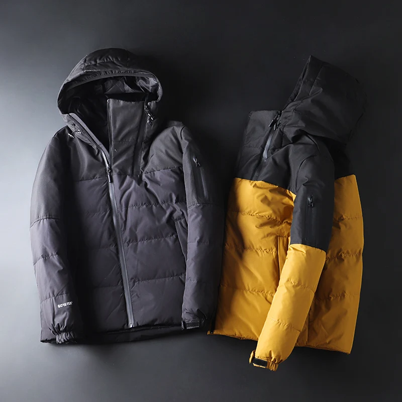 Мужская куртка пуховик на утином пуху повседневная светильник верхняя одежда