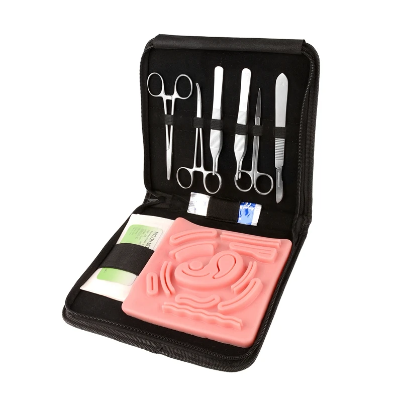 3D Laparoscopic Suture Pad Suture Skin Silicone Suture Practice PadComplete Suture Practice Kit for Student Nurse