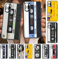 retro audio tape music phone case for xiaomi redmi poco f1 f2 f3 x3 pro m3 9c 10t lite nfc anime black cover silicone back prett