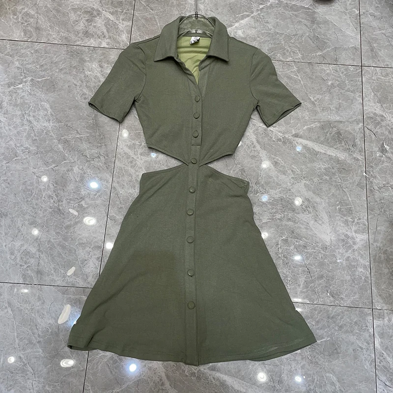 

Sexy Hollow Out High Waist Cotton Stretch Dress Women 2021 Summer New Korean Style Party Bodycon Hip Dress Vestido Midi Elegante