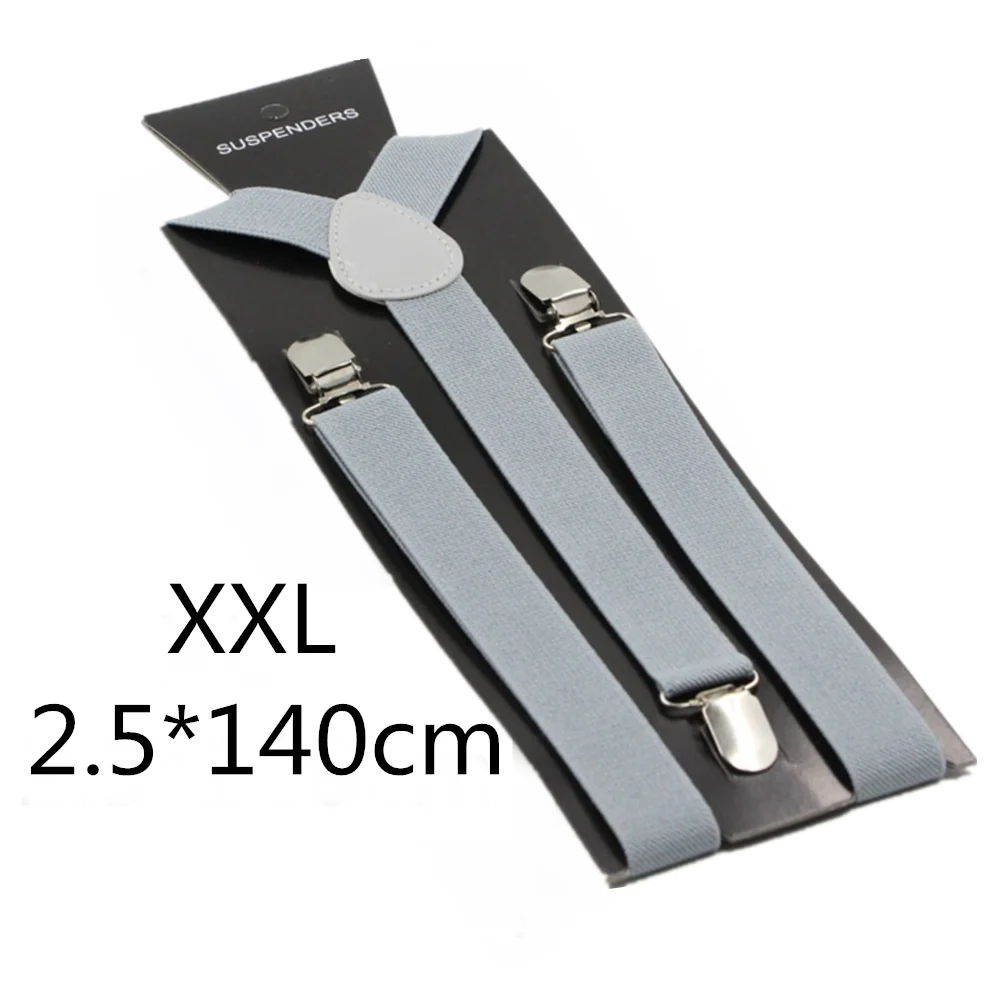 Light grey-140cm Однотонные подтяжки унисекс для детей и взрослых, для мужчин, женщин, мальчиков и девочек, эластичные регулируемые детские аксессуары-скобы, 5 размеров, для родителей и детей - Цвет: Light grey-140cm
