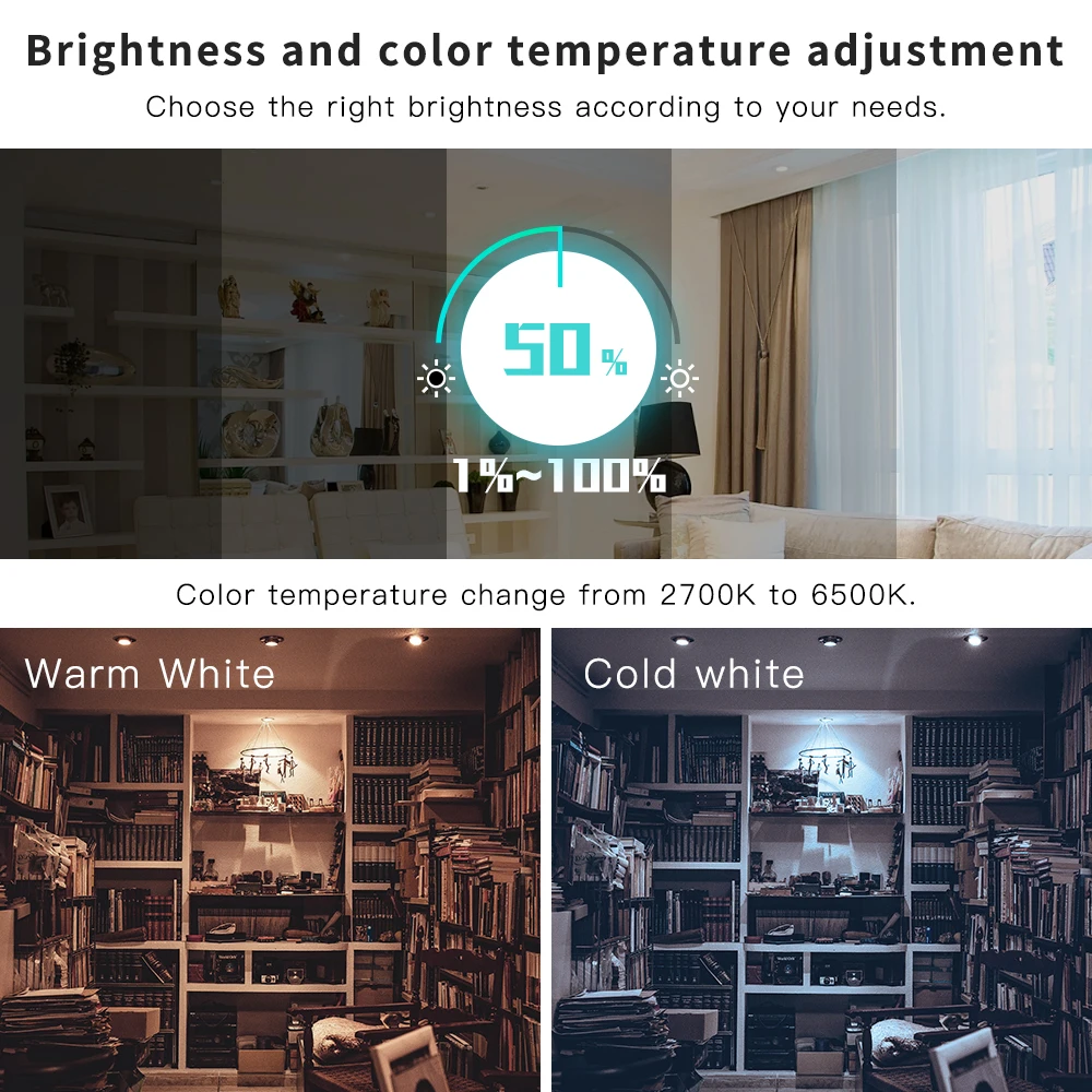 Zigbee 5 Вт RGBW GU10 Светодиодный точечный светильник AC100 240V RGB Smart App/голос/Дистанционное