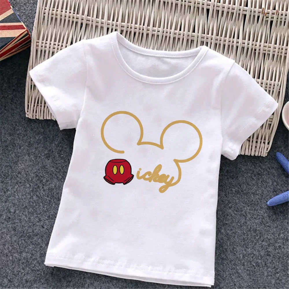 

Children Cartoon Mickey Mouse Printed Funny T Shirt Kids Summer Tops Baby Girls Boys Lovely Casual T-shirt