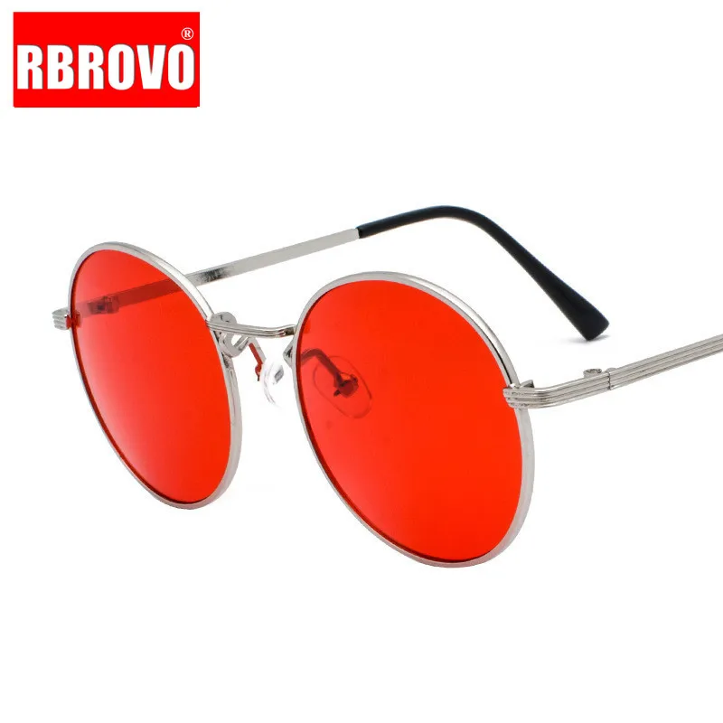 2020 металлические круглые солнцезащитные очки RBROVO женские брендовые