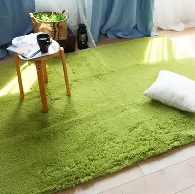Однотонный короткий ворс мягкий ковер для спальни гостиной нескользящий Детский