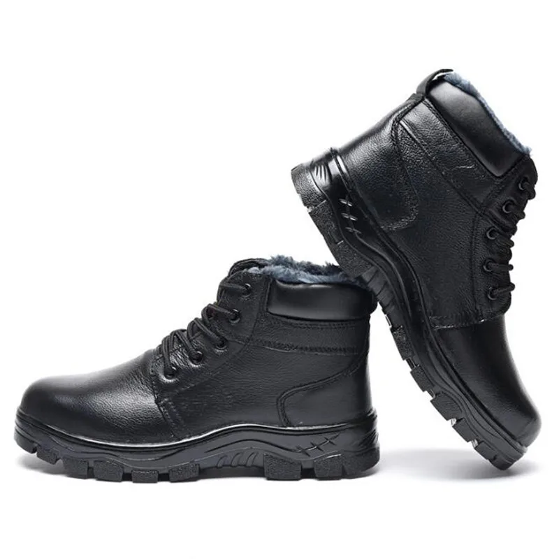 2020 Anti-Skidding Military Shoes Safety Steel Toe Work Boots Men Winter Warm for waterproof | Обувь