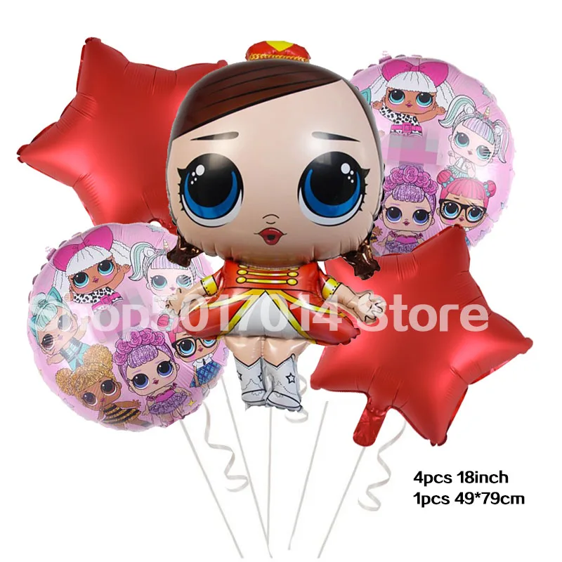 5 шт. кукла сюрприз LO воздушный шар 18 дюймов мульти шарик для дня рождения