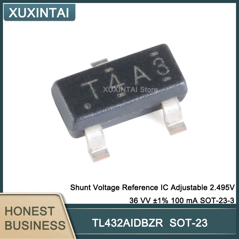 

20Pcs/Lot TL432AIDBZR TL432A Shunt Voltage Reference IC Adjustable 2.495V 36 VV ±1% 100 mA SOT-23-3