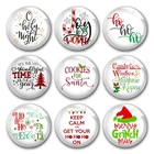 Рождественская елка ручной работы, Рождественский олень, радость, круглые фото, Стеклянные Кабошоны, демонстрация, плоская задняя сторона, DIY, изготовление ювелирных изделий