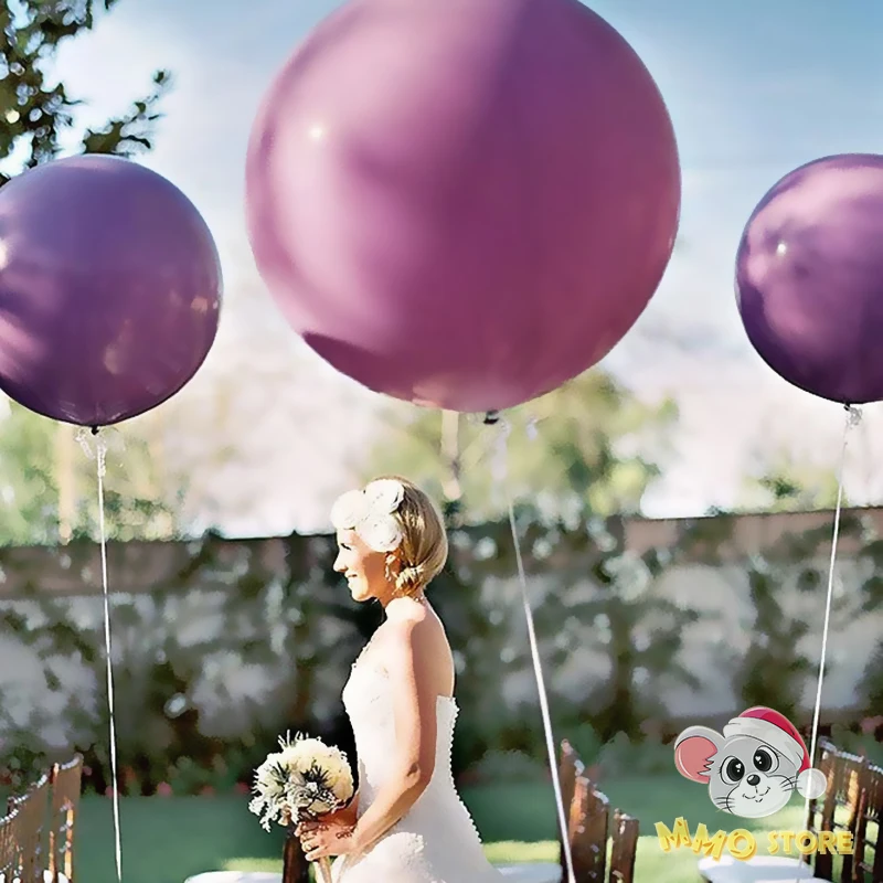 

10-36-дюймовые гигантские пурпурные воздушные шары, латексные шары, украшение на день рождения и свадьбу, оформление детской вечевечерние с н...
