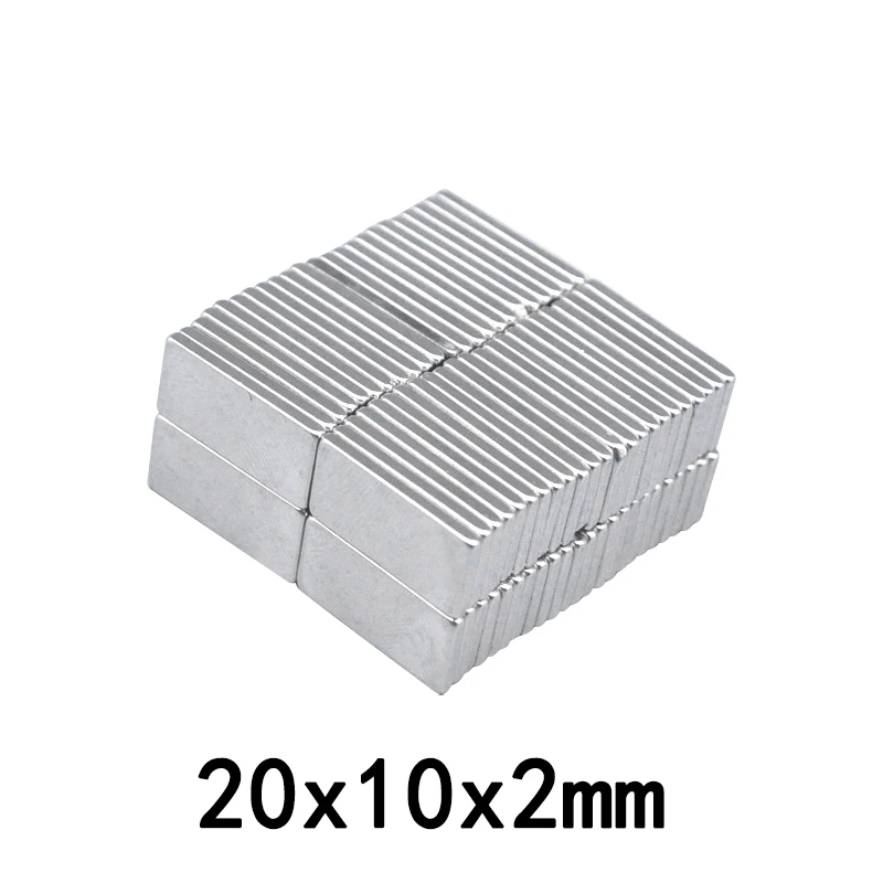 

20/30/50pcs 20x10x2mm NdFeB Rare Earth Magnet Block Rectangular Magnets 20x10x2mm N35 Permanent Neodymium Magnet 20*10*2 mm