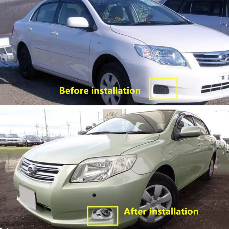 Передний бампер противотуманные фары жгут набор для TOYOTA Corolla 2011 Япония тип Axio Fielder