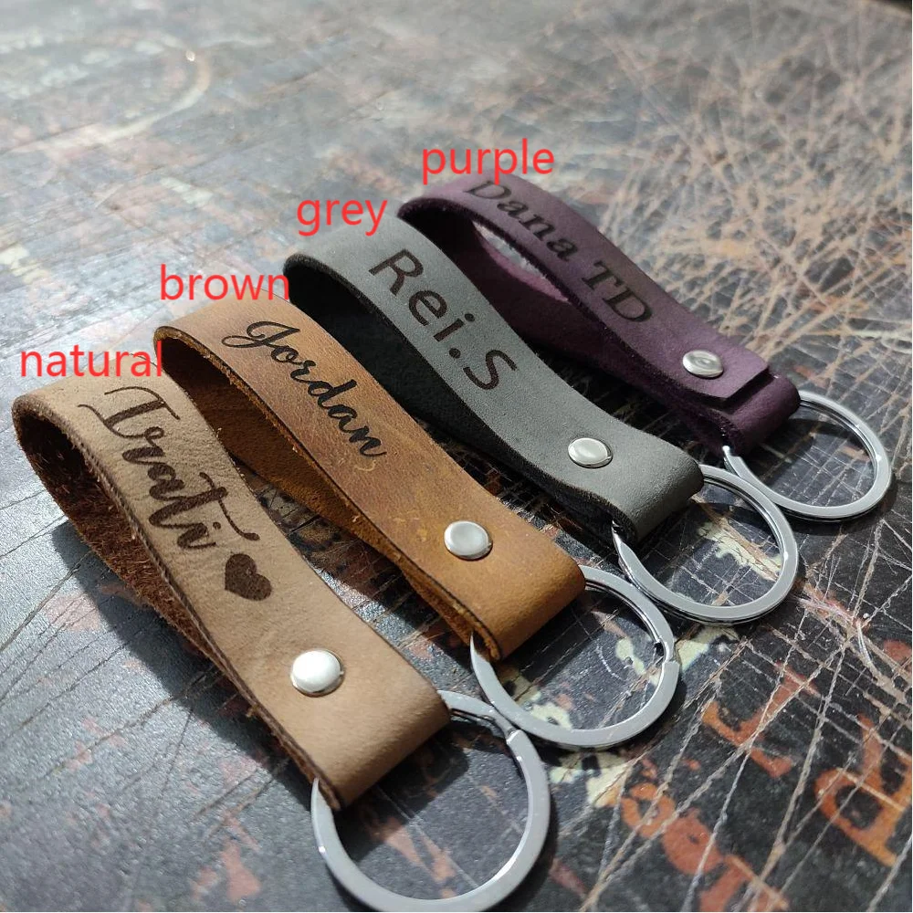 Кожаный брелок для ключей на заказ с именем подарок день отца кожаный Подарок