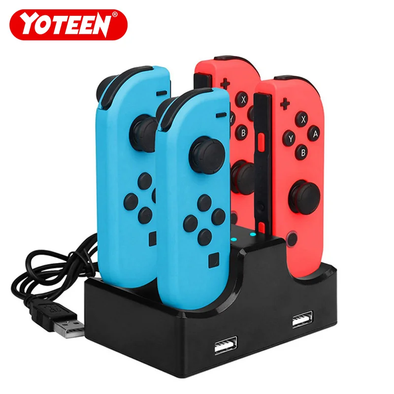 

Зарядное устройство Yoteen Joy-Con для nintendo Switch, usb зарядная док-станция, светодиодный индикатор, Экстра usb-порты, банк питания для мобильного телеф...
