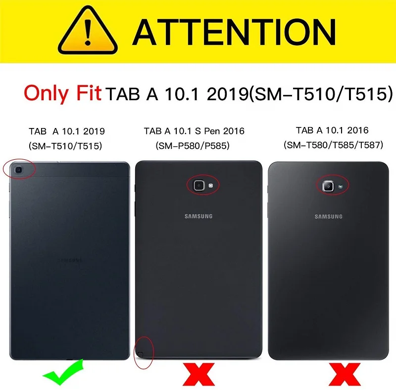 Чехол для Samsung Galaxy Tab A 10 1 2019 чехол с откидной подставкой T510 T515 TAB умный Жесткий ПК |