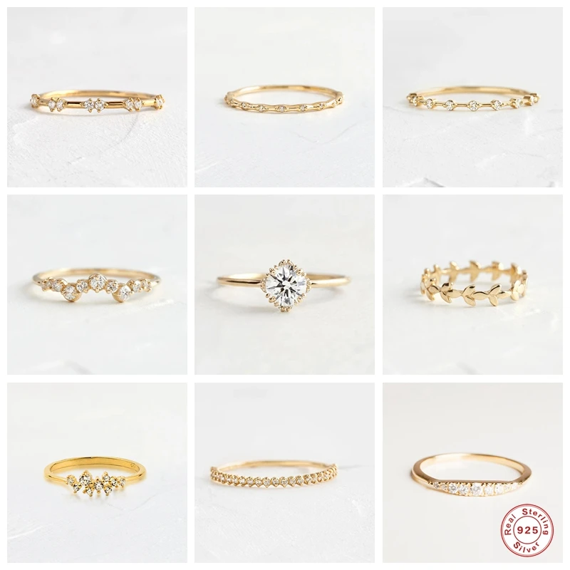 

Роскошные обручальные кольца Anillo Plata 925 минималистичные белые кристаллы для женщин и девушек кольцо на палец Подарок на годовщину день рожд...