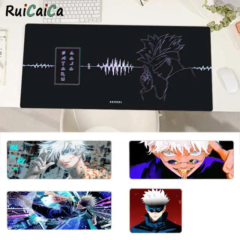 

Новинка, классный прочный резиновый коврик для мыши RuiCaiCa jujютсу Kaisen Gojo Satoru, коврик для большой кромки, скоростная версия, игровой коврик для ...