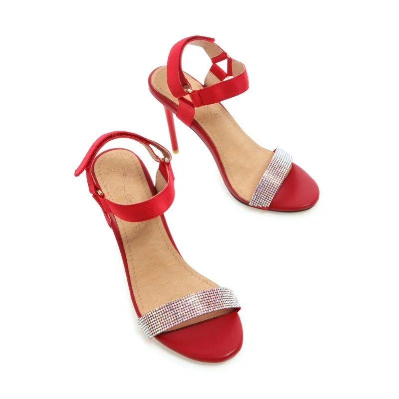 Сандалии женские на высоком каблуке босоножки с одним словом туфли летняя обувь