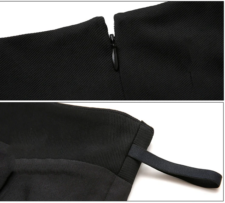

Ladies Black One-step Skirt Tight-fitting Package Hip High Waist Skirt Female Mid-length Spring Summer Suit Skirt Zipper L296