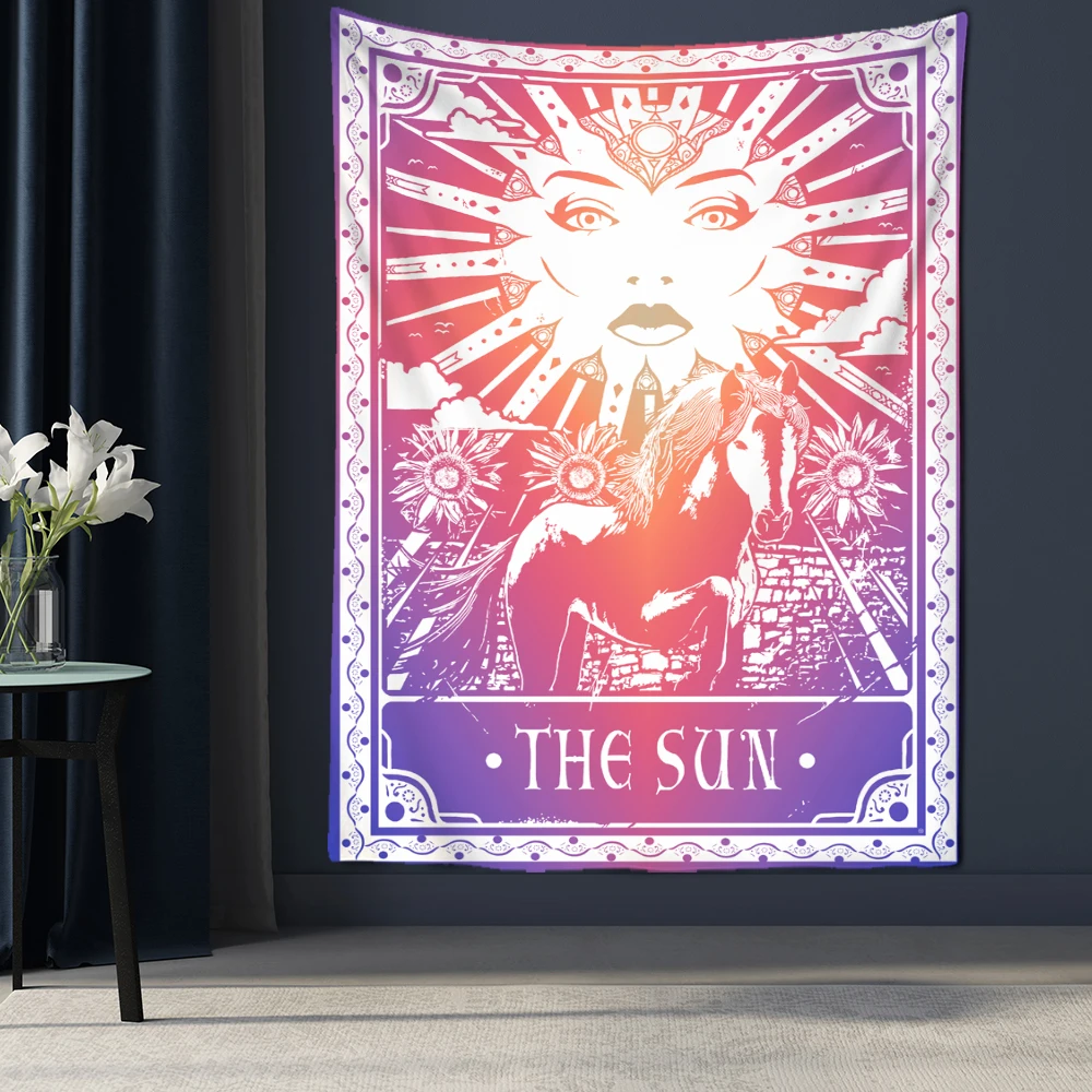 Настенный гобелен с изображением Таро смерти индийская мандала психоделический