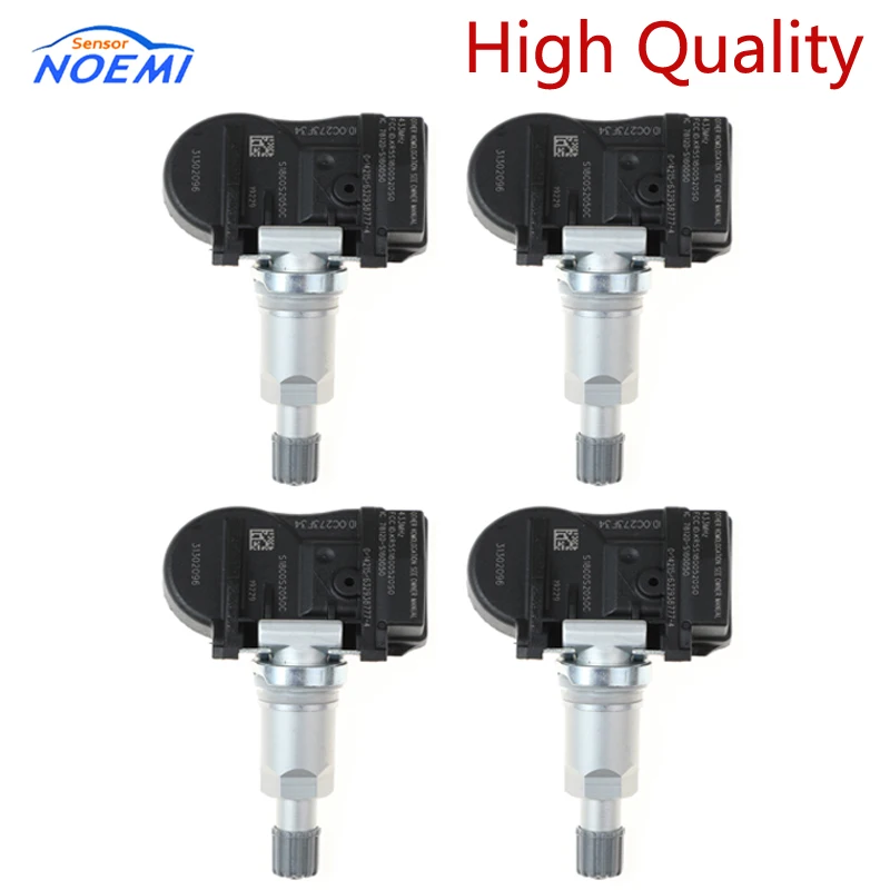 

4Pcs 31302096 31341171 TPMS Tire Pressure Sensor 433MHZ For Volvo C30 C70 S60 S80 V60 XC60 XC70 31341893 313418930 S180052020