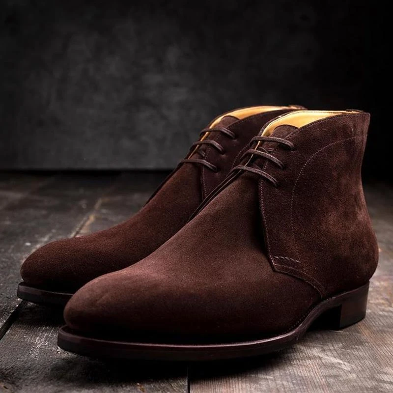 

Chukka Boots Men Boots Men Shoes Lace Up Solid Faux Suede Concise Fashion Outdoors Comfortable Botines Desert Simplicity KP532