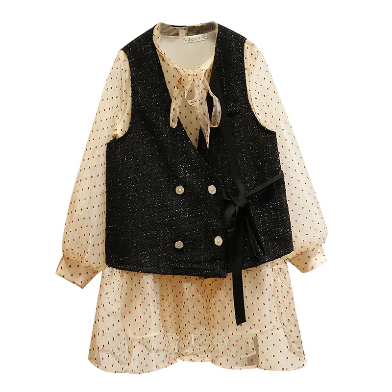 Женские комплекты Весна 2020 приталенное женское шифоновое платье с длинным