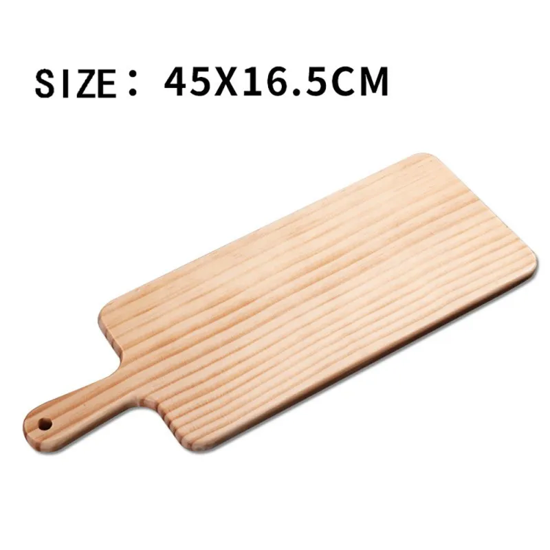 

Wooden Pizza Trays Rectangle Cutting Board Chopping Blocks With Handle Bread Cheese Sushi Fruit Organizer Planks Kitchen Tools