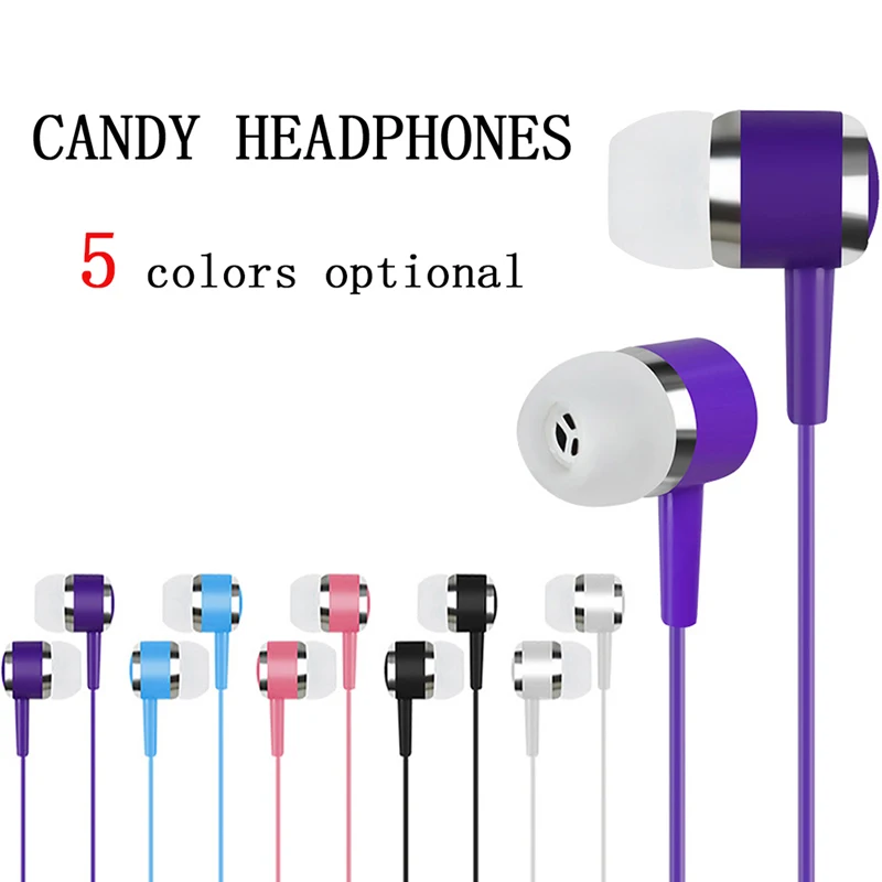 Проводной наушник 3 5 мм конфетный цветной для мобильного телефона MP3/4