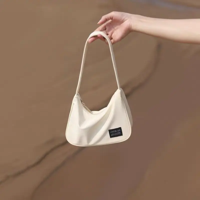 

Модная Изысканная сумка для подмышек, Белые Повседневные женские сумки-тоуты из ткани Оксфорд, сумки на плечо большой емкости для женщин