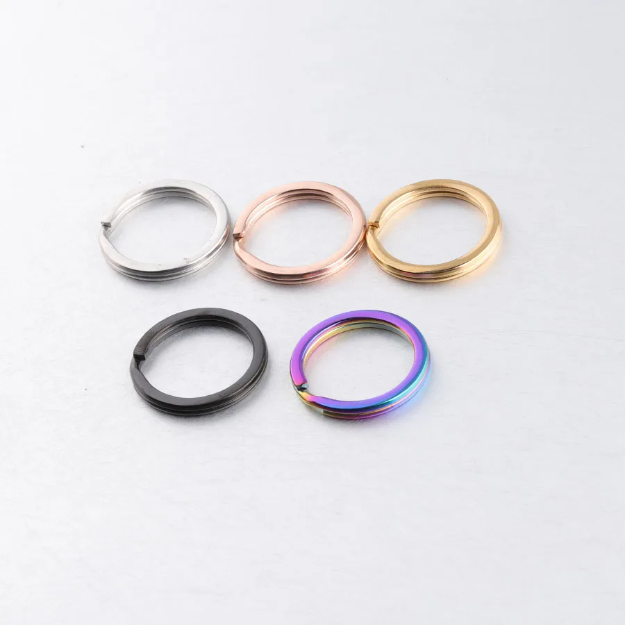 

Stainless Steel 25/30mm Key Rings For Jewelry Making DIY Accessories Multi-Color Mirror Polished Keychain Making 5pcs
