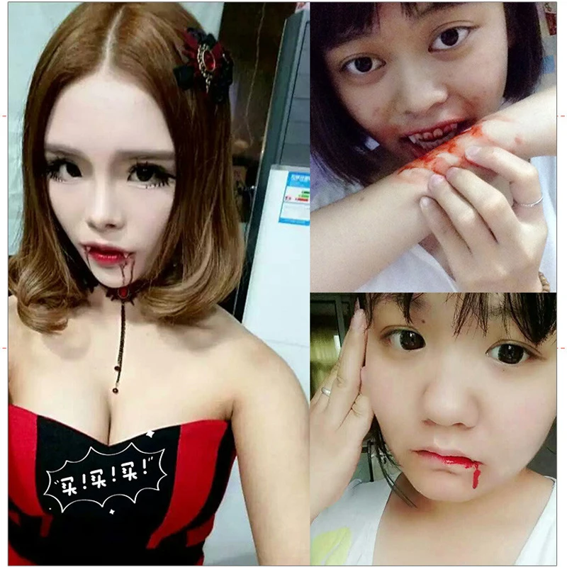 Искусственная плазма для хэллоуивечерние сумка крови страшный женский косплей