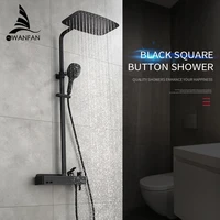 shower faucets brass orb bathtub faucet round tube single handle top rain shower with slide bar wall water mixer tap wf 070903r